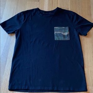 🛍 Camouflage Camo & Black Pocket Tee Shirt T-Shirt S